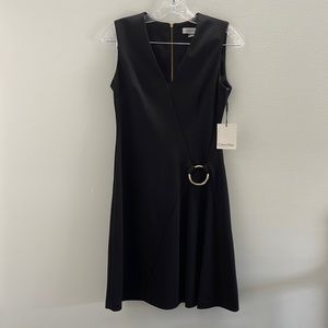 Calvin Klein black mid length dress
